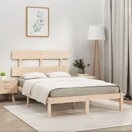 vidaXL Massivholzbett 180 x 200 cm Beige