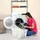 Relaxdays Waschmaschinenregal Metall, 3 Ablagen, HBT 162,5x67x30 cm, Silber