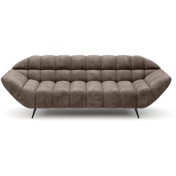 Sofa Gappa Stoff Braun 3-Sitzer