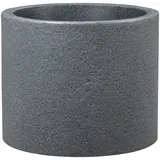 Scheurich Panzano 30, Pflanzgefäß/Blumentopf/Pflanzkübel, rund, Farbe: Schwarz-Granit, hergestellt mit recyceltem Kunststoff, 10 Jahre Garantie, für den Außenbereich