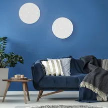 just light. LED-Deckenleuchte Sternenhimmel Sparkle Weiß 48 x 48 cm