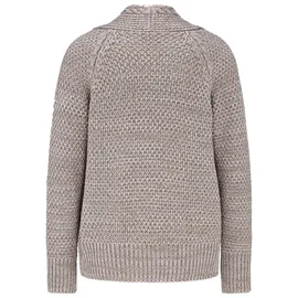 GOLDNER Elegante Grobstrickjacke taupe/melange 54