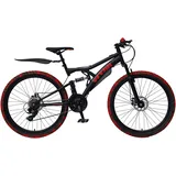 QUELLE Mountainbike »FLY1.0«, 21 Gang, Shimano, Tourney Schaltwerk, Kettenschaltung, 93024756-46 schwarz schwarz + schwarz)