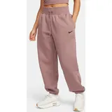 Nike Damen Sporthose W NSW PHNX FLC HR OS PANT, SMOKEY MAUVE/BLACK, L