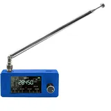SI4732 Mini-Taschenradio Empfänger tragbares SI4732 Radio SI4732 Taschenradio mit tragbarer Rahmenantenne Mini-SI4732-Radio SI4732 Taschenradio Empfänger Daumenantenne(Blue-Pull Rod)