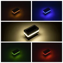 ABZ-Zaunsysteme GmbH KAPPA LED Solar- Pfostenkappe 60/40 mm orange