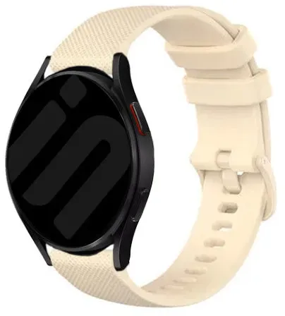 Strap-it Oneplus Watch Armband Silikon 'Premium' für OnePlus Watch 4  - 47mm - Beige - Schnallenverschluss