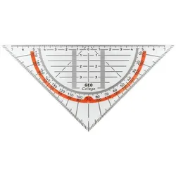 ARISTO GEO College Geometrie Dreieck 16 cm, transparent (AR23001)