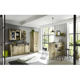 Home Affaire Hängeschrank Sherwood mit Scheunentorbeschlag aus Metall, Höhe 90 cm beige