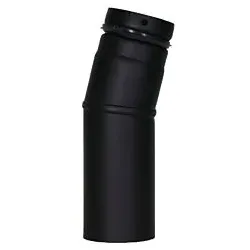 Bertrams Pelletino Bogen 10SB15-100S 15°, ohne Reinigungsöffnung, 100 x 0,6 mm, schwarz