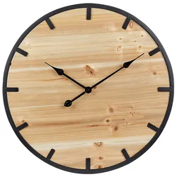 Wanduhr CABORCA Tannenholz Heller Holzfarbton