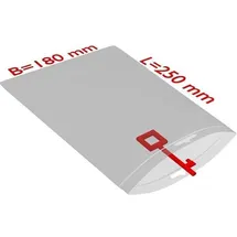 TransPak PE-Druckverschlussbeutel 180x250mm, 50μ, transparent, Eurolochung, 1 VE = 1000 Stk.)