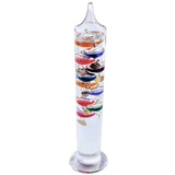 44cm Tall Free Standing Galileo Thermometer with ten floating globes