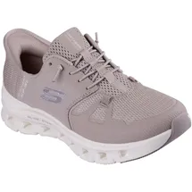 SKECHERS Glide-Step Pro Taupe Mesh / Silver Trim 41