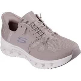 SKECHERS Glide-Step Pro Taupe Mesh / Silver Trim 41