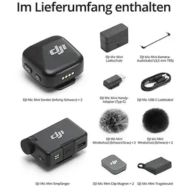 DJI Mic Mini (2 TX + Charging Case) Drahtloses Mikrofon Set