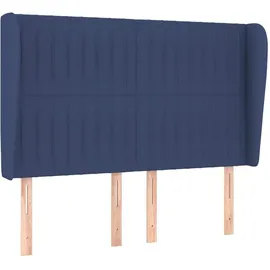 vidaXL Boxspringbett mit Matratze Blau 140x200 cm Stoff