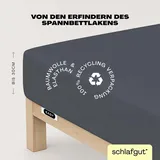 schlafgut Easy Jersey 120 x 200 - 130 x 220 cm gray deep