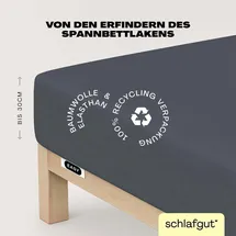 schlafgut Easy Jersey 120 x 200 - 130 x 220 cm gray deep