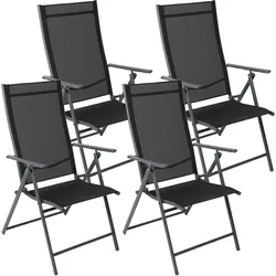 Albatros Gartenstühle 4er Set Aruba – Gartenstühle Klappbar mit robustem Metallgestell und hoher Belastbarkeit – bequeme Klappstühle auch als Terrassenstühle oder Balkonstühle