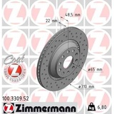 ZIMMERMANN 2x Bremsscheibe Sport-Bremsscheibe Coat Z 100.3309.52 |