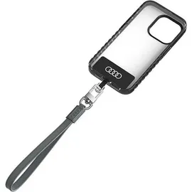 Audi Universal-Telefon-Schlüsselband 28cm 10mm Leder Grau/grau Au-hslsl-gt/d1-gy