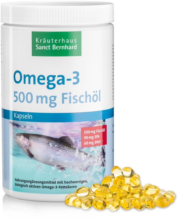 Omega 3 Fish Oil Capsules 500 mg XXL economy pack - 679 g