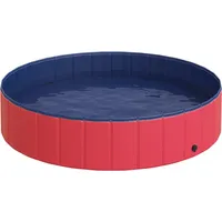 PawHut Hundepool Rot Ø140xH30 cm