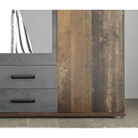 Pol-Power Drehtürenschrank Chicago 159 x 197 x 54 cm Braun