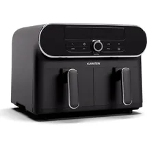 Klarstein AuraAir Color Touch Dual Heißluftfritteuse Schwarz/Silber