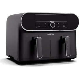 Klarstein AuraAir Color Touch Dual Heißluftfritteuse Schwarz/Silber