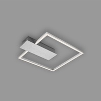 Briloner LED Deckenleuchte 37,5 cm, 12 W, Alu-Chrom