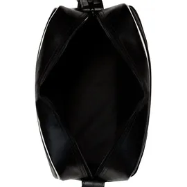 LOGOSHIRT Schultertasche "Trabant - Ein riesen Fahrvergnügen", Damen, Gr. B/H/T: 12cm x 38cm x 32cm, schwarz-weiß (schwarz, weiß), Lederimitat, bedruckt, mehrfarbig, Taschen Schultertasche, mit kultigem Trabant-Frontdruck