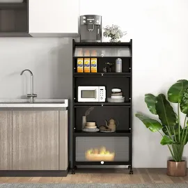 Costway Küchenregal 5-stufig 32 x 60 x 154 cm Schwarz