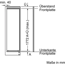 Neff KI2823DD0 Einbaukühlschrank (280 l, 1772 mm hoch)