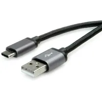 Roline USB 2.0 Kabel, Typ C - Typ A, ST/ST, schwarz, 0,8 m