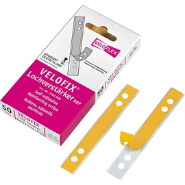 Veloflex Lochverstärkungsstreifen A4 Gelb/Weiß 50 St.