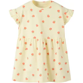 NAME IT Minikleid NAME IT "NMFJUNNI SS DRESS BOX PB", Mädchen, Gr. 122, N-Gr, afterglow, Jersey, Obermaterial: 95% Baumwolle, 5% Elasthan, bedruckt, bequem, Rundhals, Kleider Minikleid