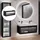 Neoro n80 albus Unterschrank B: 120 cm mit 1 Auszug, mit profilierter Glasfront auf Aluminiumrahmen, BN0434PG,