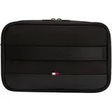 Tommy Hilfiger Kulturbeutel NYLON Travel Washbag zum Aufklappen, Schwarz (Black), Einheitsgröße