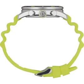 Breil Uhr Score Ziffernblatt SCHWARZ Bewegung NUR Zeit Quartz e GÜRTEL SILIKON GRÜN EW0637
