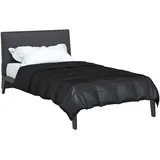 vidaXL Ganzjahresbettdecke Schwarz 200 cm Satin und Mikrofaser
