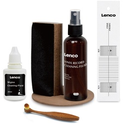 Lenco TTA-6IN1 – Reinigungs-Set für Plattenspieler (Deluxe 6-in-1 Set für Vinylpflege) braun