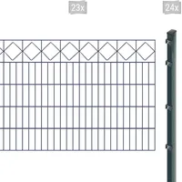 Arvotec Doppelstabmattenzaun »EXCLUSIVE 100 zum Einbetonieren "Karo" mit Zierleiste«, Zaunhöhe 100 cm, Zaunlänge 2 - 60 m 20095939-0 anthrazit H/L: 100 cm x 46 m