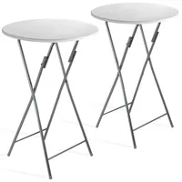 CASARIA Klapptisch Ø 60 x 110 cm Weiß