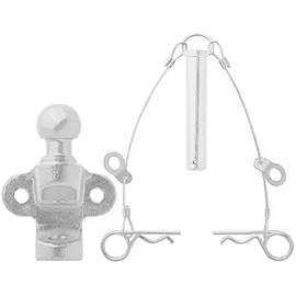 PRO PLUS Anhängerkupplung Silber zweifach Ausführung max. 3,5t D-Wert 17,2kN
