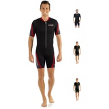 Cressi Playa Man Shorty Wetsuit – Kurzer Neoprenanzug 2.5mm aus Hochelastischem für Herren, Schwarz/Rot, XS