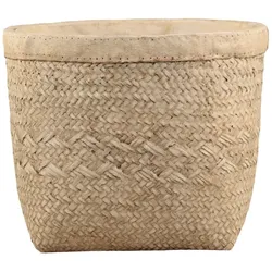 Chic Antique Corte Übertopf mit Geflecht Muster, H20/Ø24 cm, antik natur