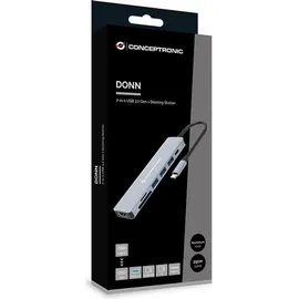 Conceptronic DONN19G 7-in-1 USB 3.2 Gen 1 Dockingstation, HDMI, USB-A 3.0 x 3
