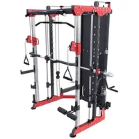 Gorilla Sports Multistation Power Rack mit Gewichten SCHWARZ|ROT|hellgrau No